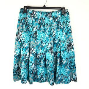 Lane Bryant Satin A-Line Skirt Women's Plus Size 16 Pull-On Pleat Career Unlined